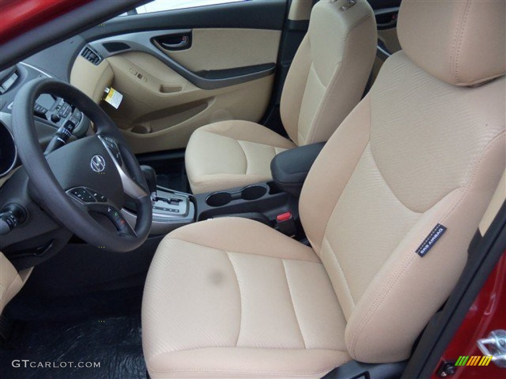 2013 Elantra GLS - Red Allure / Beige photo #9