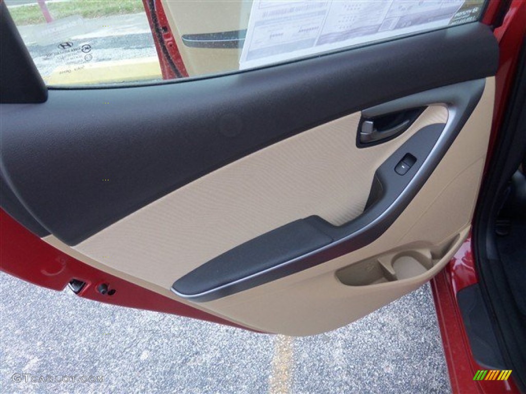 2013 Elantra GLS - Red Allure / Beige photo #10