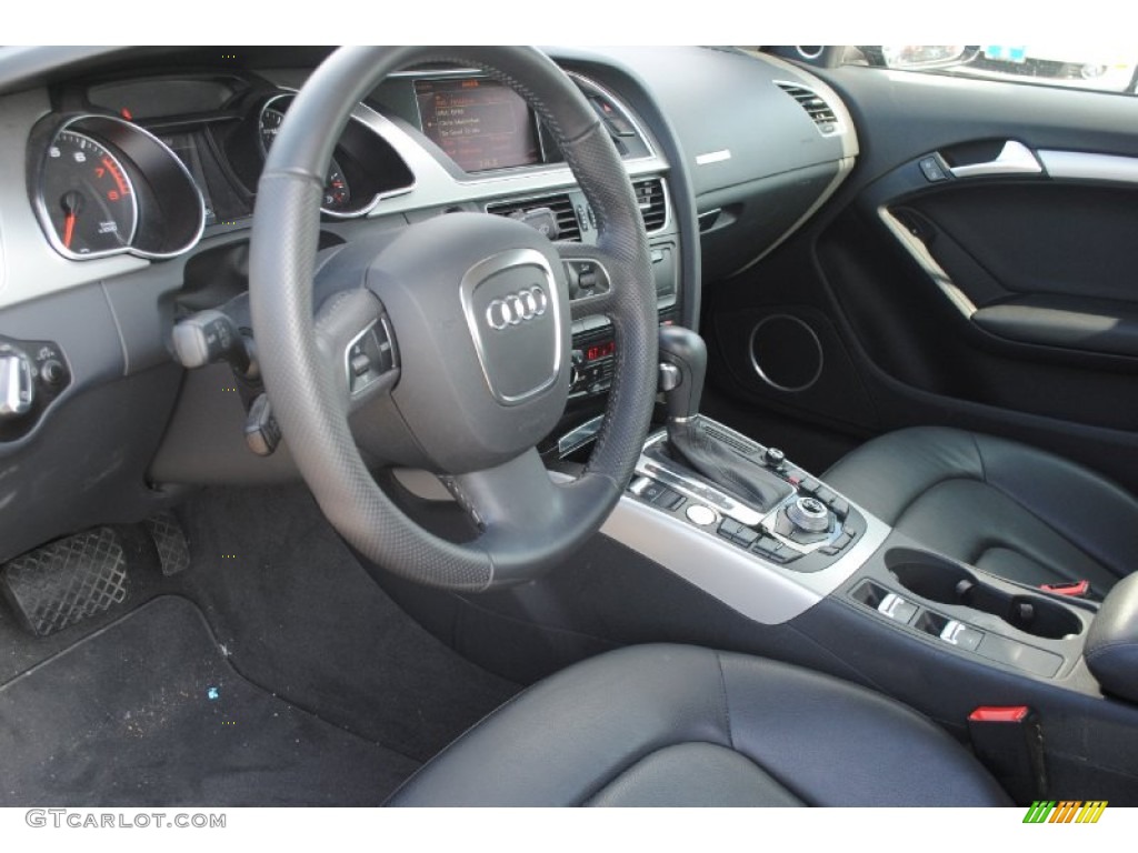 Black Interior 2011 Audi A5 2.0T Convertible Photo #80237638
