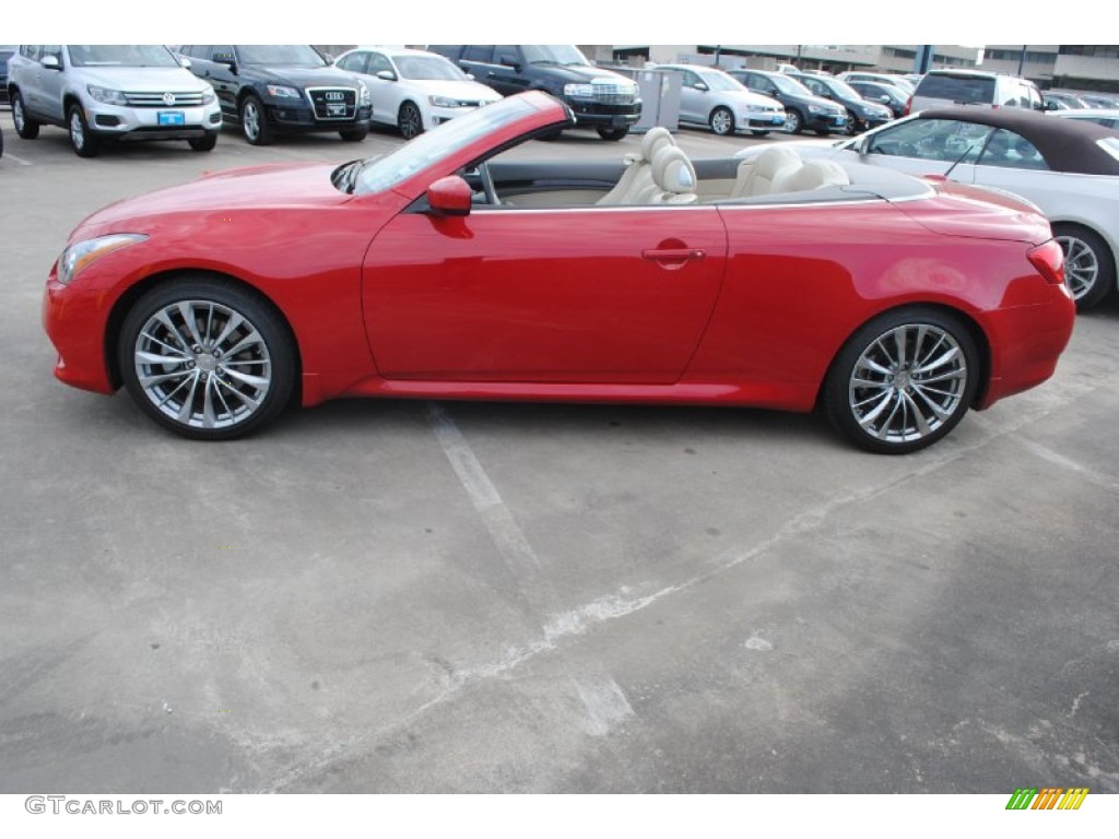2011 G 37 Convertible - Vibrant Red / Wheat photo #4