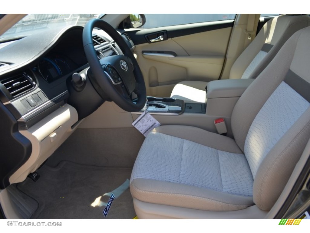 2013 Camry Hybrid XLE - Cypress Green Metallic / Ivory photo #5