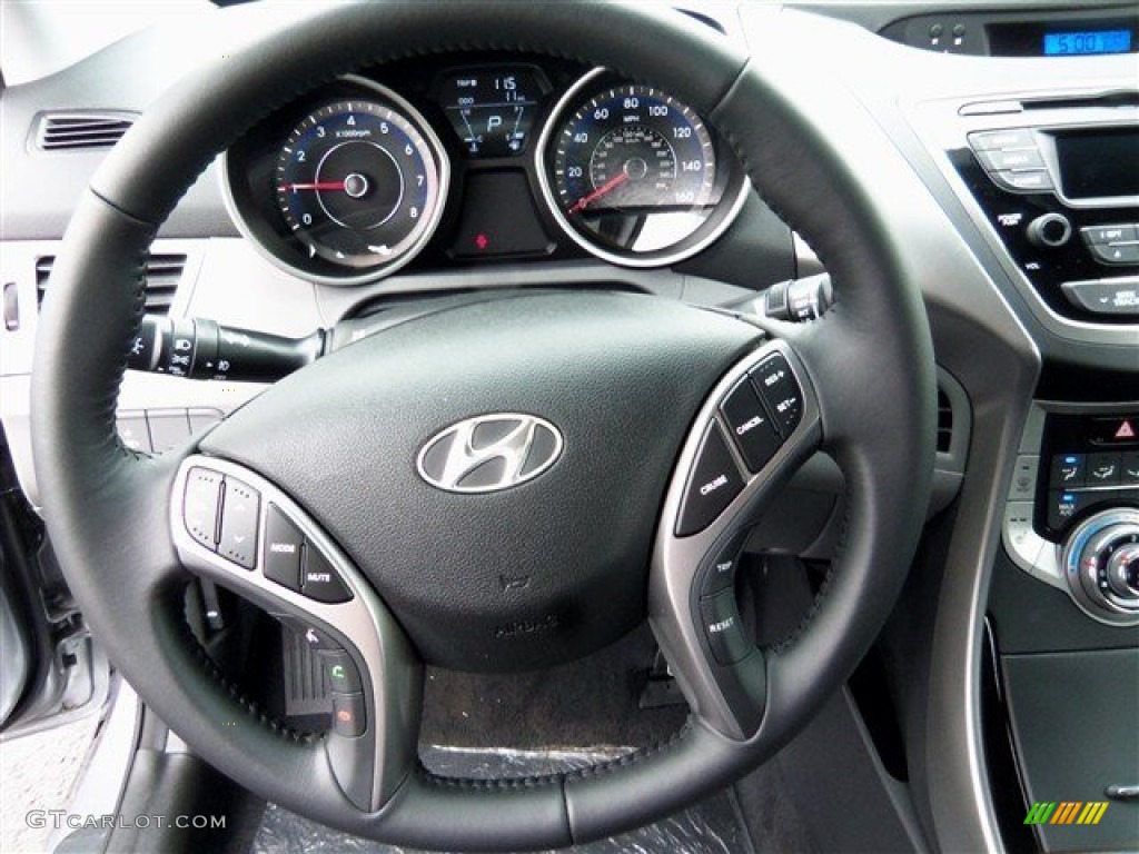 2013 Elantra Limited - Shimmering Air Silver / Gray photo #13