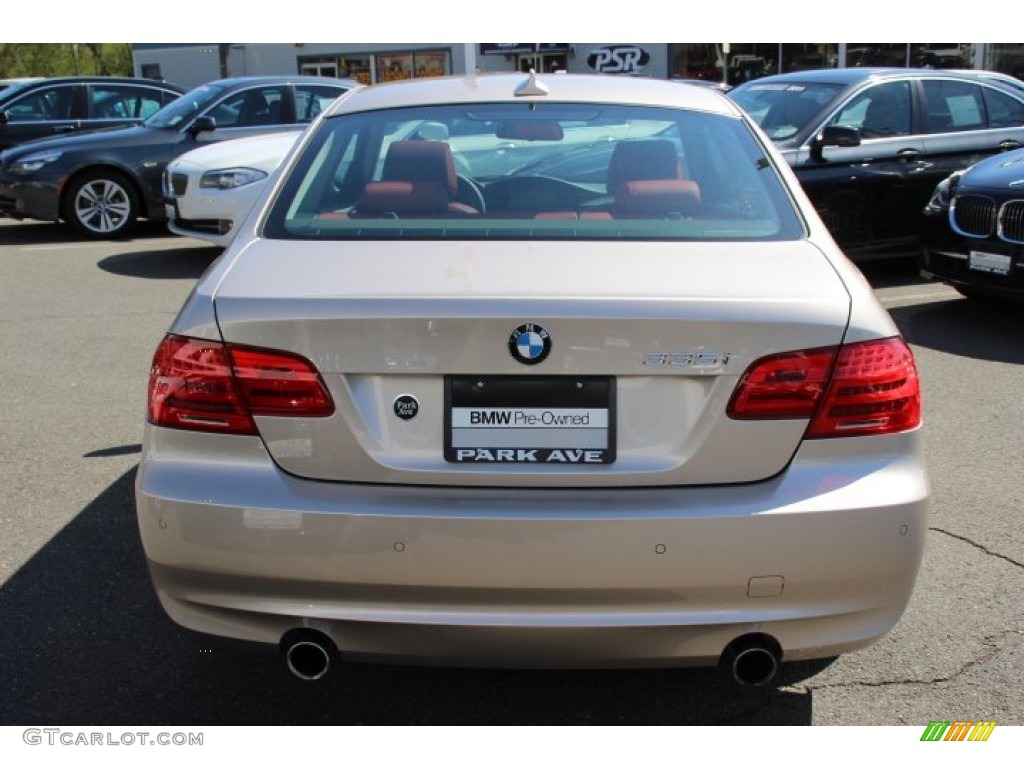 2013 3 Series 335i Coupe - Orion Silver Metallic / Coral Red/Black photo #6