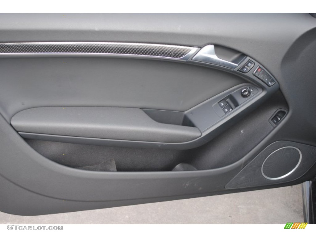 2012 Audi S5 4.2 FSI quattro Coupe Black Door Panel Photo #80242307
