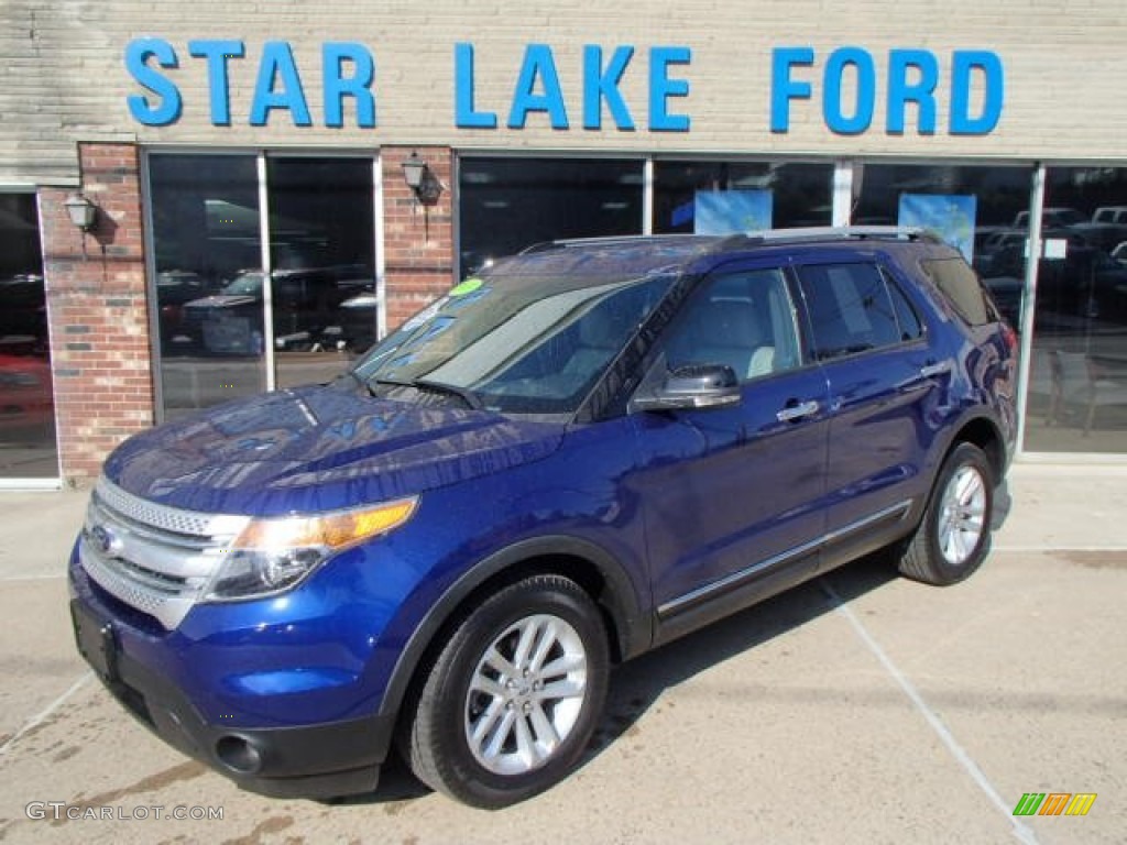 2013 Explorer XLT 4WD - Deep Impact Blue Metallic / Medium Light Stone photo #1