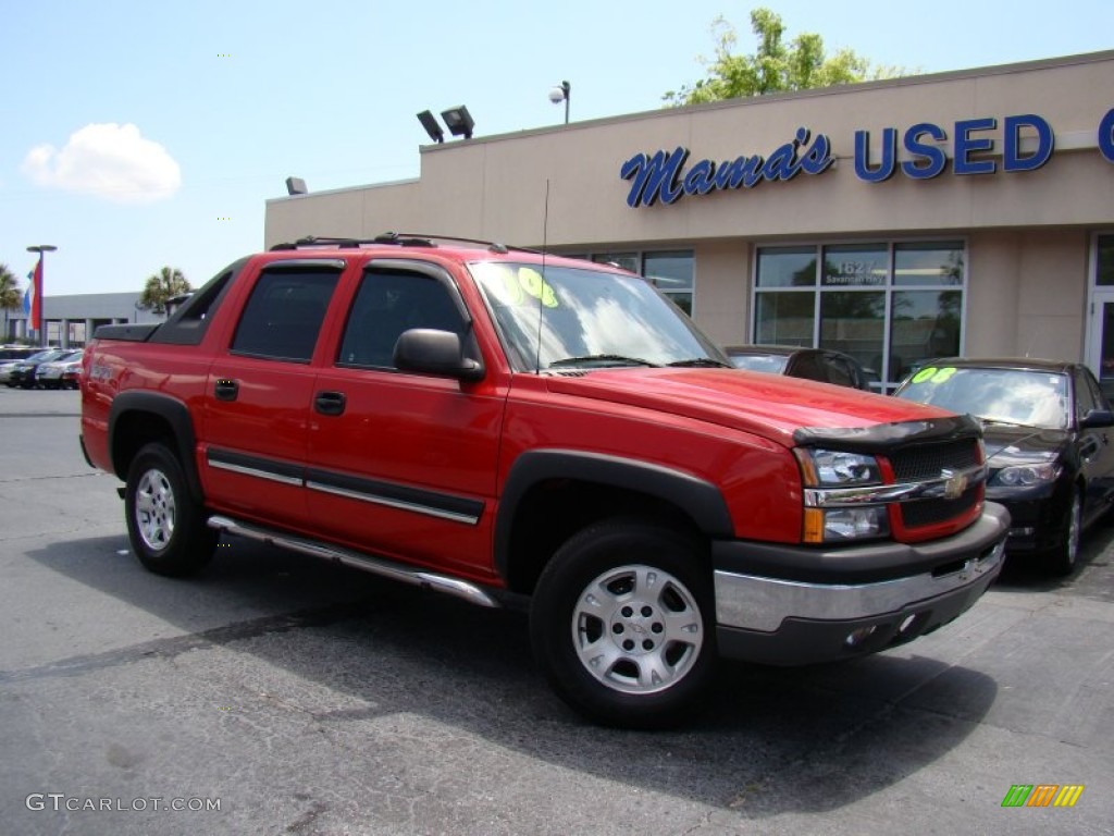 2004 Avalanche 1500 Z71 4x4 - Victory Red / Dark Charcoal photo #24