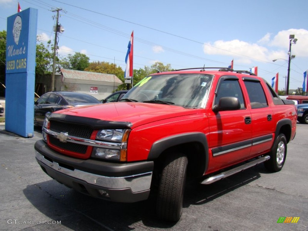 2004 Avalanche 1500 Z71 4x4 - Victory Red / Dark Charcoal photo #25