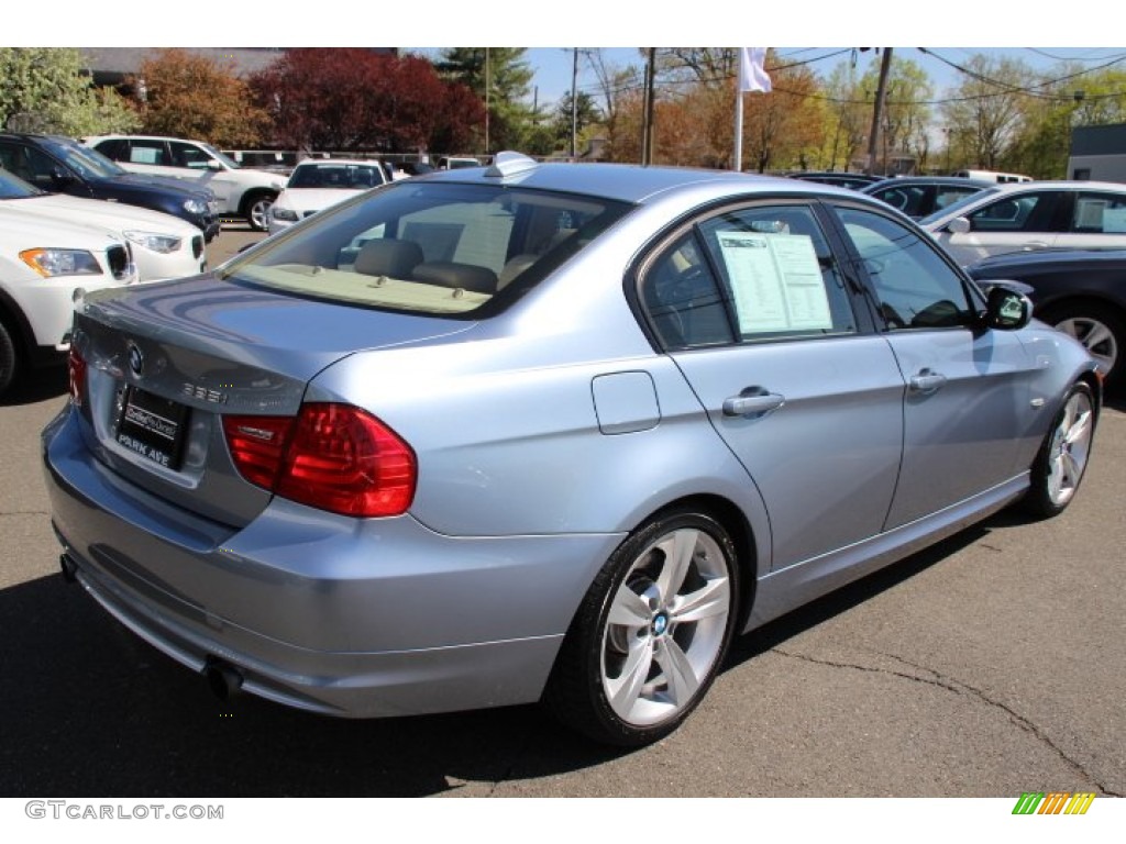 2011 3 Series 335i Sedan - Blue Water Metallic / Beige photo #5