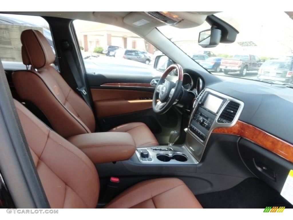 2013 Grand Cherokee Overland 4x4 - Brilliant Black Crystal Pearl / New Saddle/Black photo #14