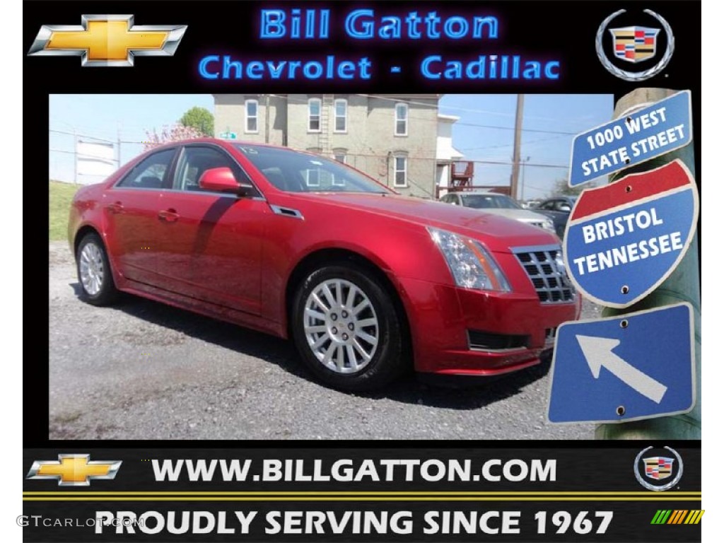 2013 CTS 3.0 Sedan - Crystal Red Tintcoat / Ebony photo #1