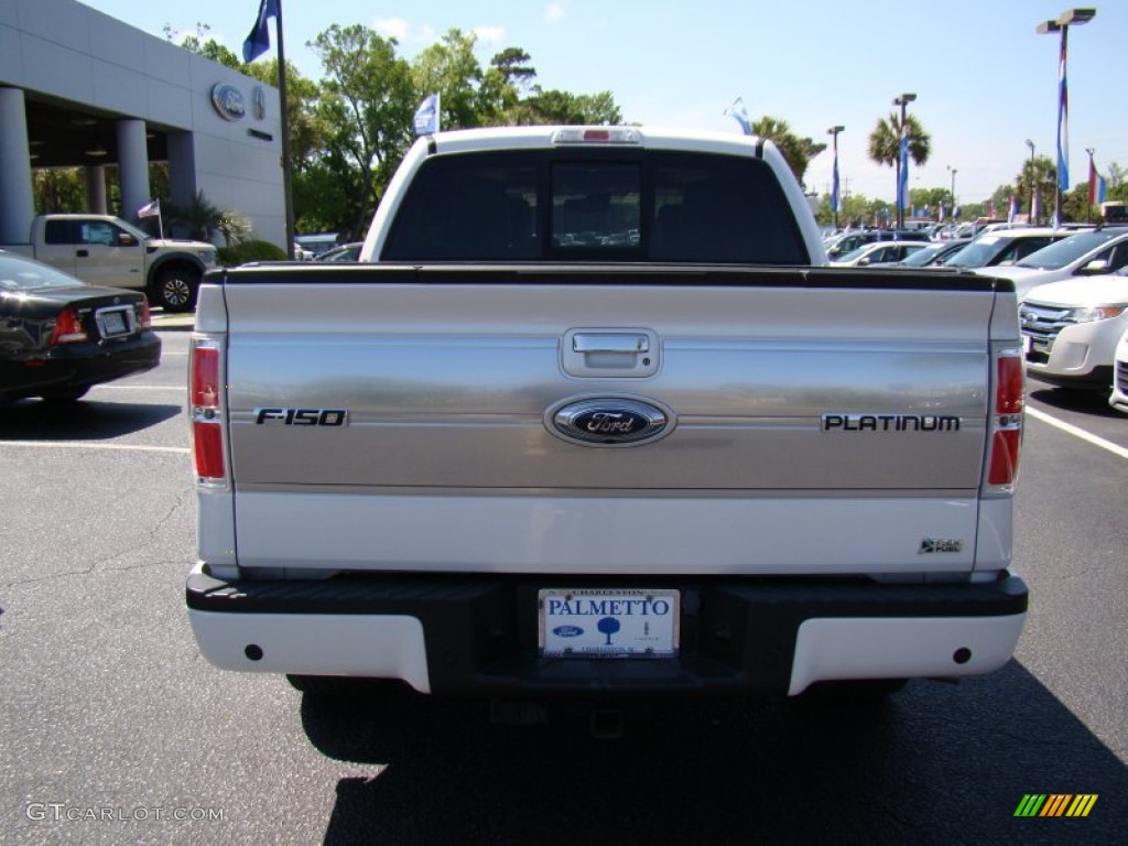 2010 F150 Platinum SuperCrew - White Platinum Metallic Tri Coat / Medium Stone Leather/Sienna Brown photo #7