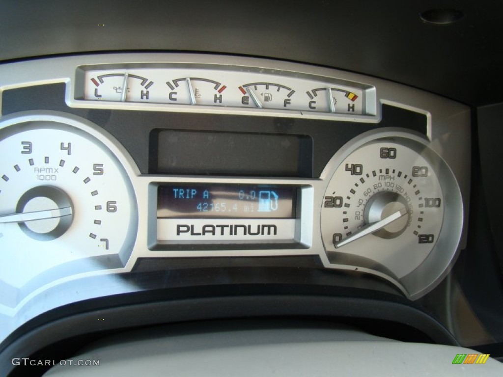 2010 F150 Platinum SuperCrew - White Platinum Metallic Tri Coat / Medium Stone Leather/Sienna Brown photo #27