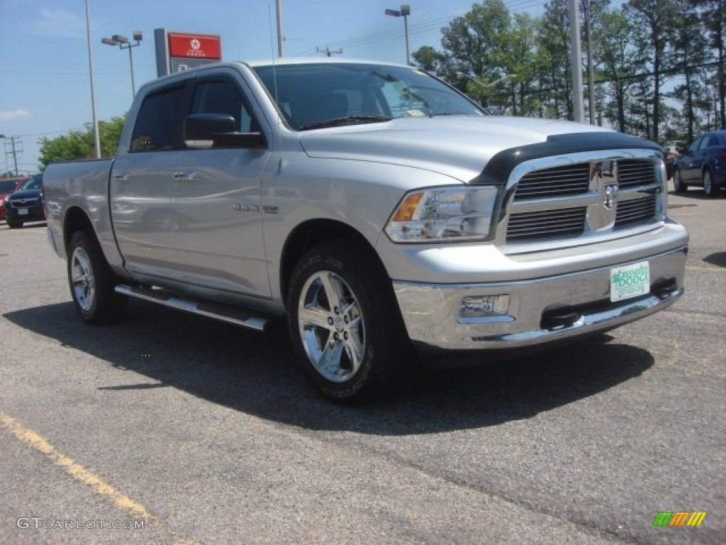 2010 Ram 1500 Big Horn Crew Cab 4x4 - Bright Silver Metallic / Dark Slate/Medium Graystone photo #6