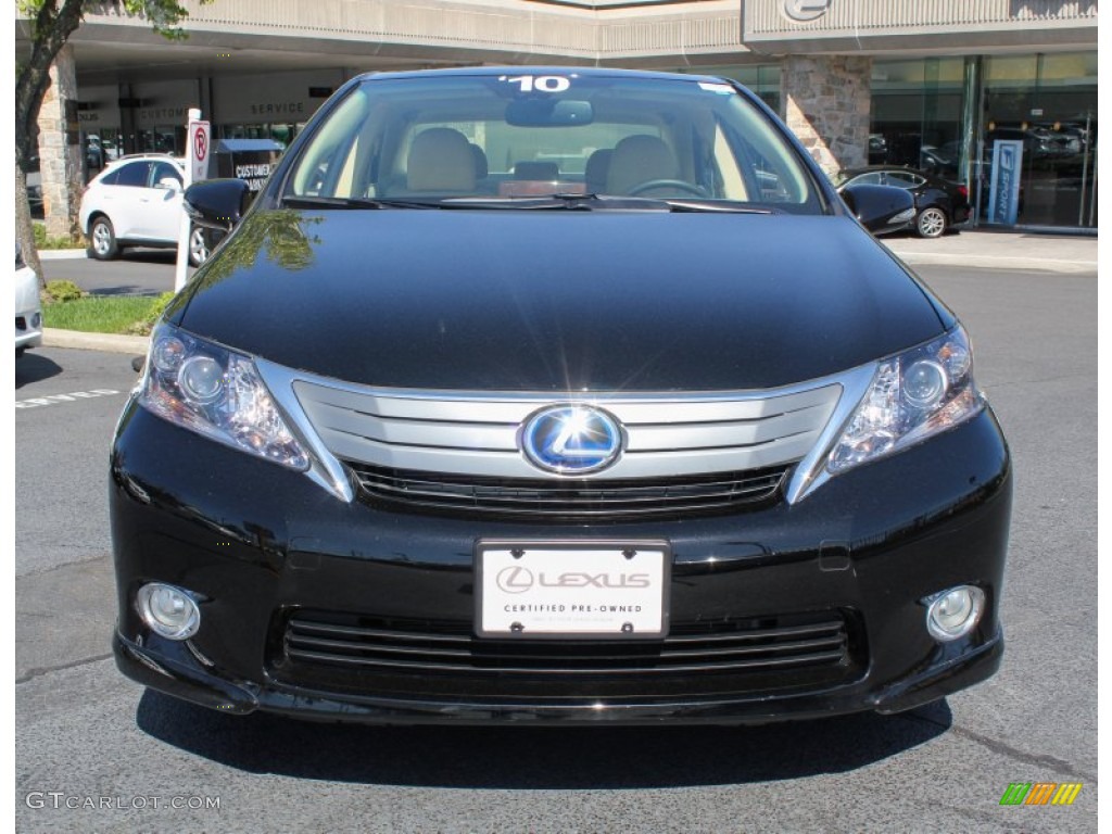 2010 HS 250h Hybrid Premium - Obsidian Black / Parchment photo #2