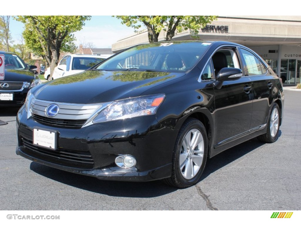 2010 HS 250h Hybrid Premium - Obsidian Black / Black photo #3