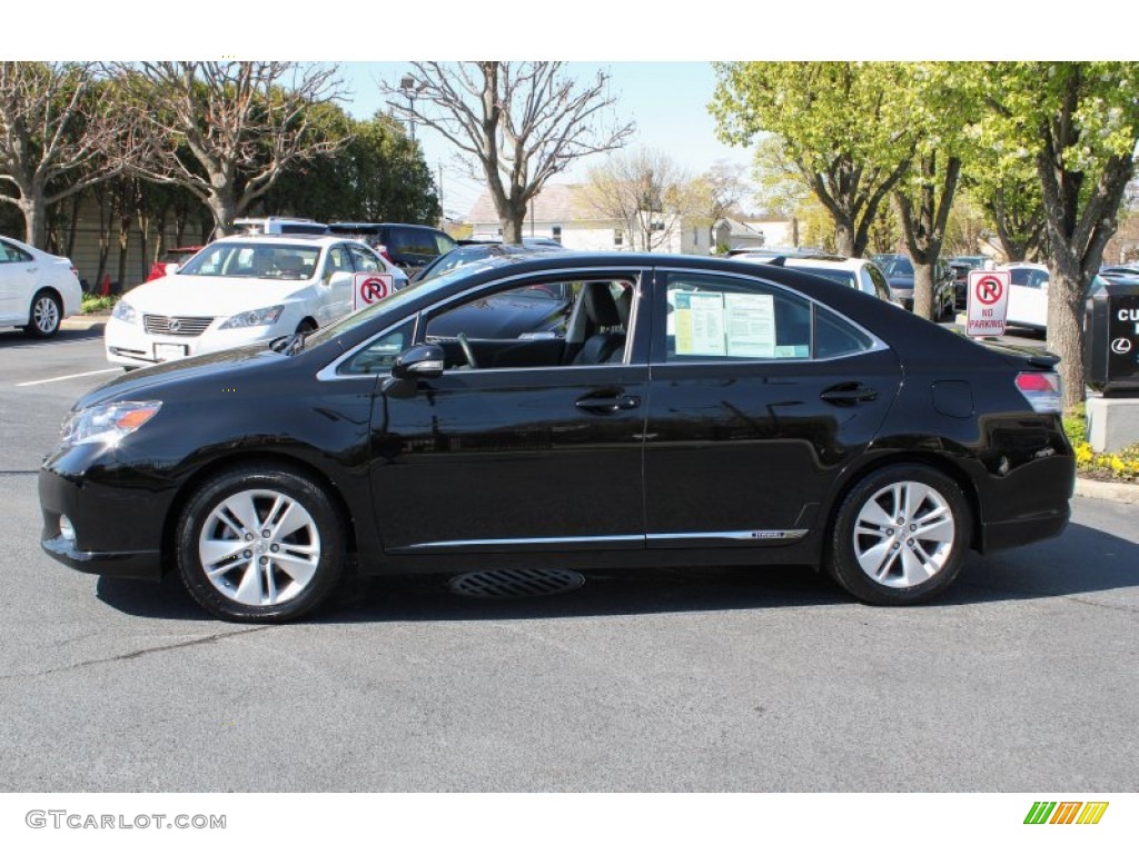 2010 HS 250h Hybrid Premium - Obsidian Black / Black photo #4