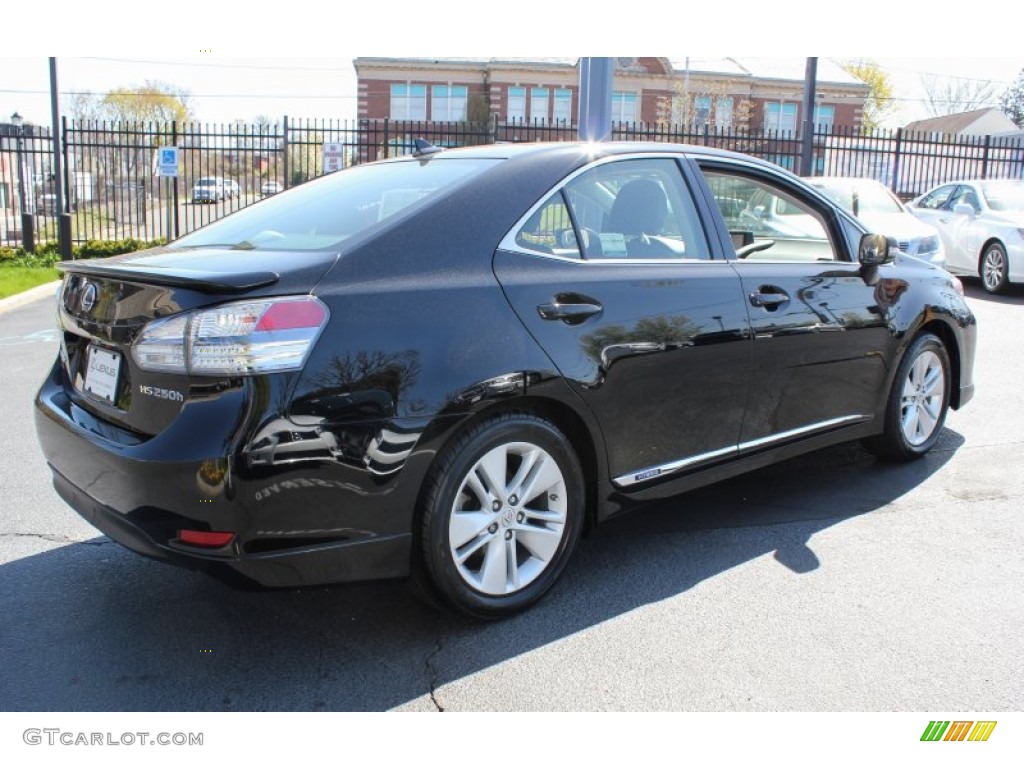 2010 HS 250h Hybrid Premium - Obsidian Black / Black photo #7