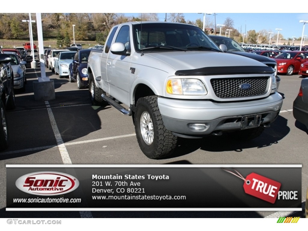 2003 F150 XLT SuperCab 4x4 - Silver Metallic / Medium Graphite Grey photo #1