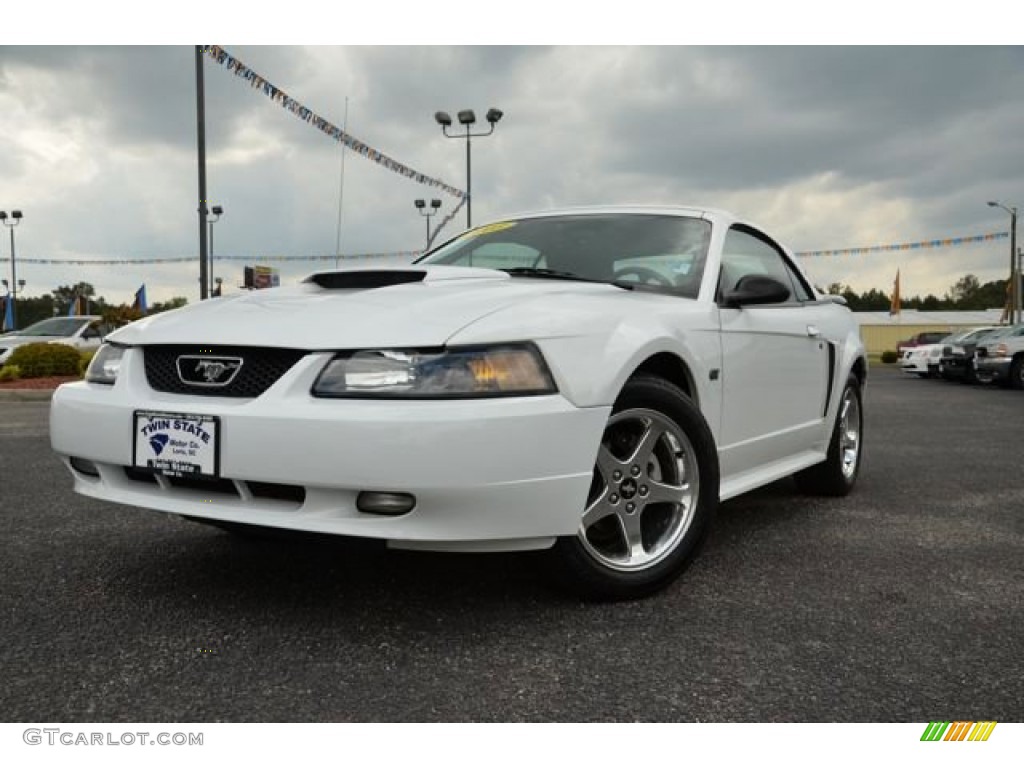 2003 Mustang GT Convertible - Oxford White / Ivory White photo #1