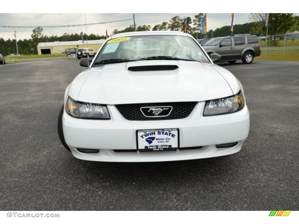 2003 Mustang GT Convertible - Oxford White / Ivory White photo #2