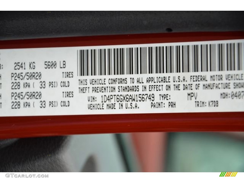 2010 Dodge Nitro Detonator Color Code Photos