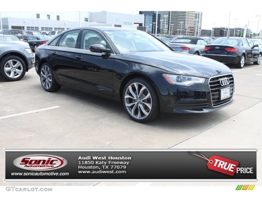 2013 A6 2.0T Sedan - Phantom Black Pearl Effect / Velvet Beige photo #1