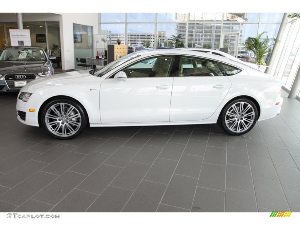 Glacier White Metallic 2013 Audi A7 3.0T quattro Premium Plus Exterior Photo #80255135