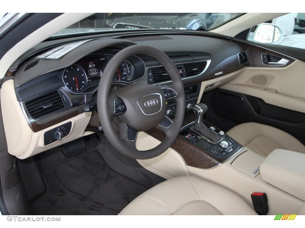 Velvet Beige Interior 2013 Audi A7 3.0T quattro Premium Plus Photo #80255227