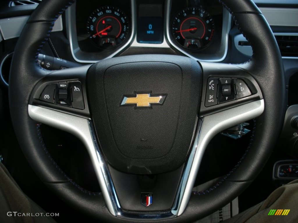 2012 Chevrolet Camaro LT 45th Anniversary Edition Coupe Black Steering Wheel Photo #80255390
