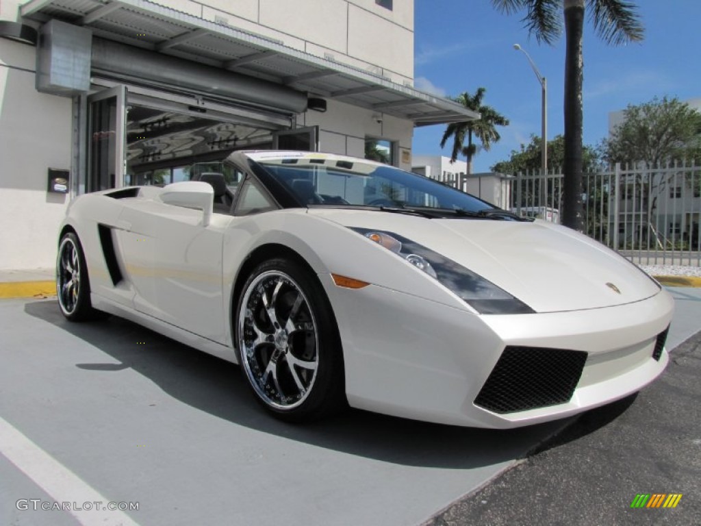 2007 Pearl White Lamborghini Gallardo Spyder 80225547