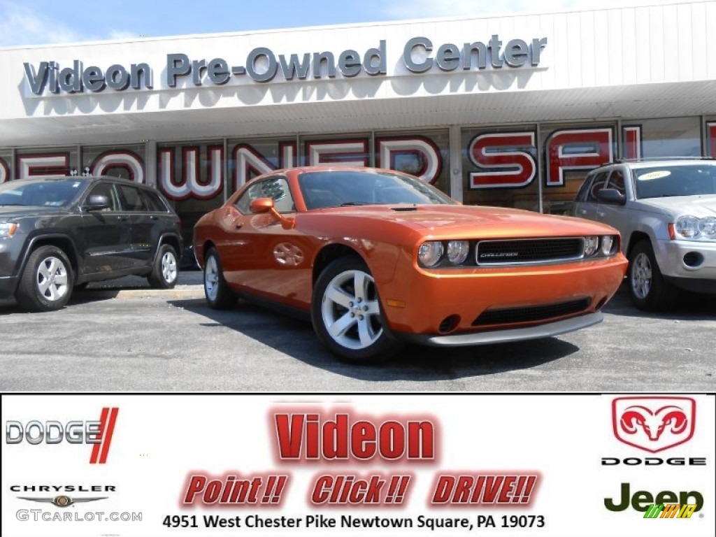 2011 Challenger SE - Toxic Orange Pearl / Dark Slate Gray photo #1