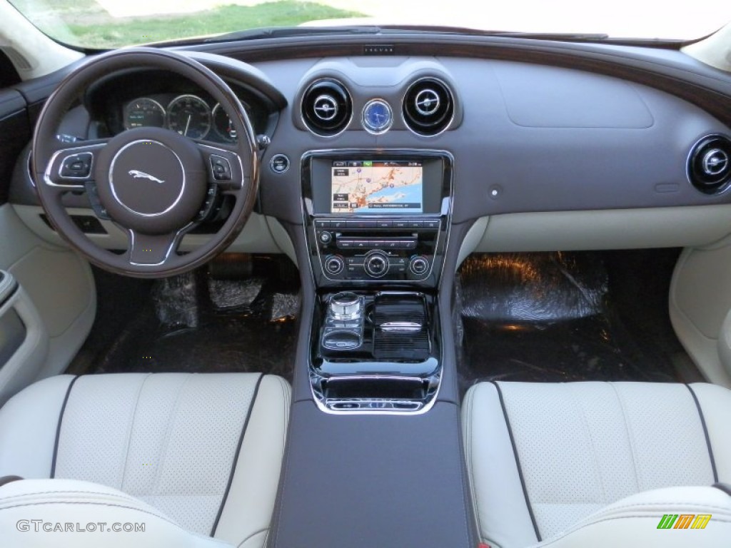 2013 Jaguar XJ XJL Portfolio AWD Ivory/Truffle Dashboard Photo #80256713