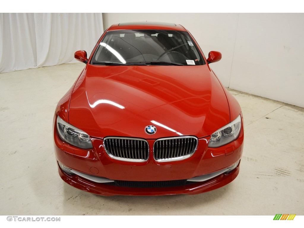 2011 3 Series 328i Coupe - Crimson Red / Black photo #4