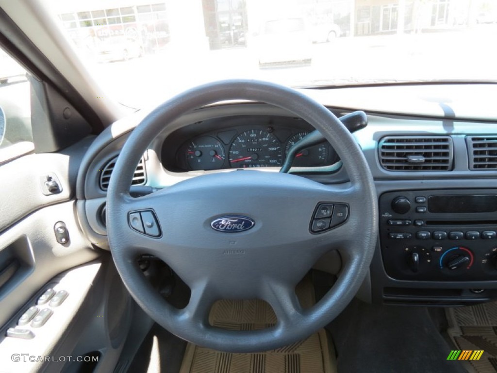 2003 Ford Taurus SE Medium Graphite Steering Wheel Photo #80259307