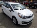 2013 Clear White Kia Rio EX Sedan  photo #2