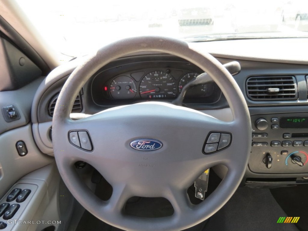 2002 Ford Taurus SE Medium Graphite Steering Wheel Photo #80260250