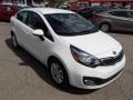 2013 Clear White Kia Rio EX Sedan  photo #2