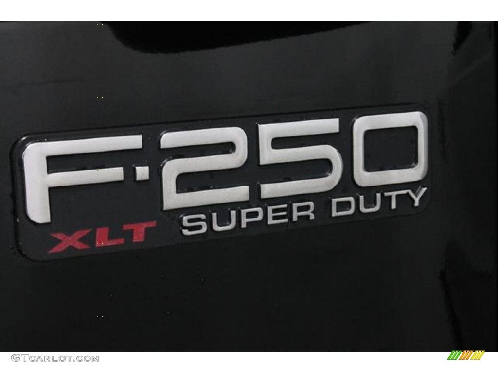 2004 F250 Super Duty XLT SuperCab 4x4 - Black / Black photo #15