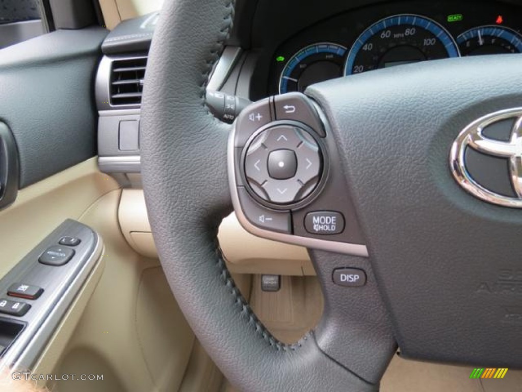 2013 Camry Hybrid XLE - Attitude Black Metallic / Ivory photo #15