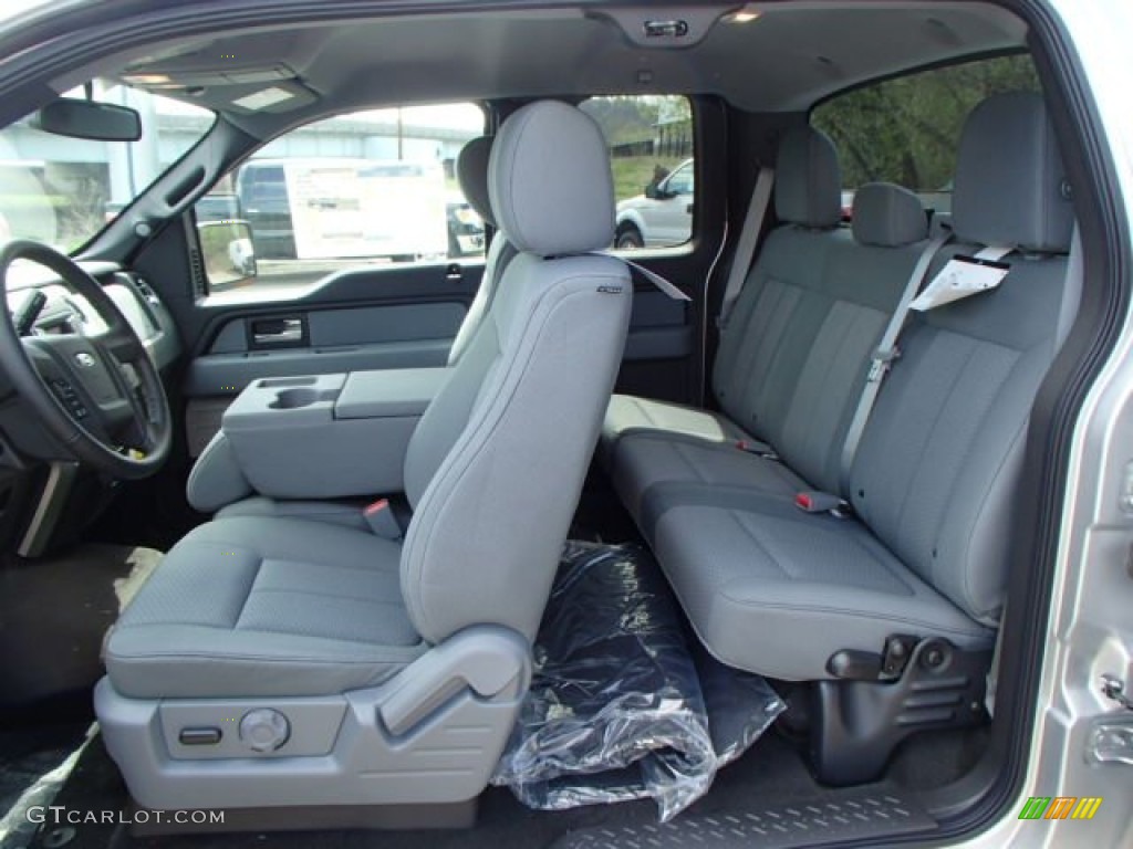 Steel Gray Interior 2013 Ford F150 XLT SuperCab 4x4 Photo #80264988