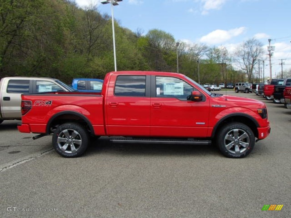 Race Red 2013 Ford F150 FX4 SuperCrew 4x4 Exterior Photo #80265111