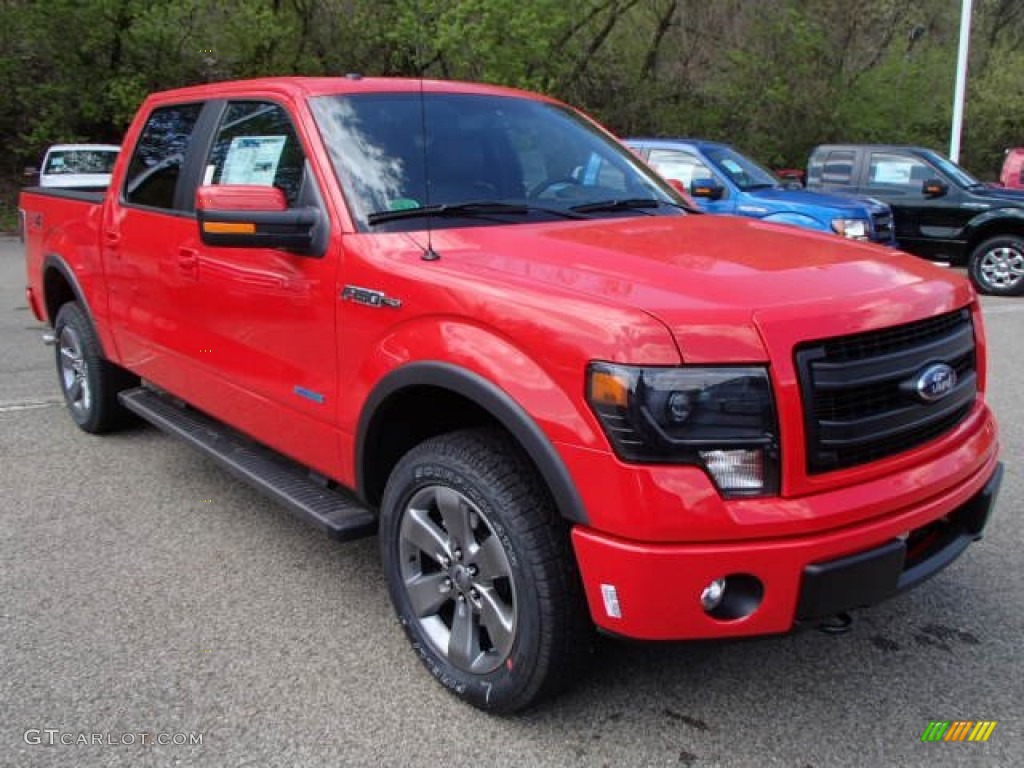 Race Red 2013 Ford F150 FX4 SuperCrew 4x4 Exterior Photo #80265133