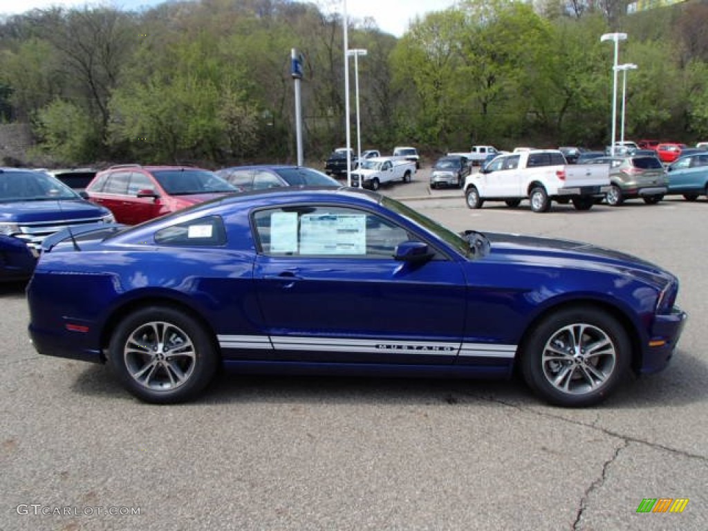 2014 Mustang V6 Premium Coupe - Deep Impact Blue / Charcoal Black photo #1