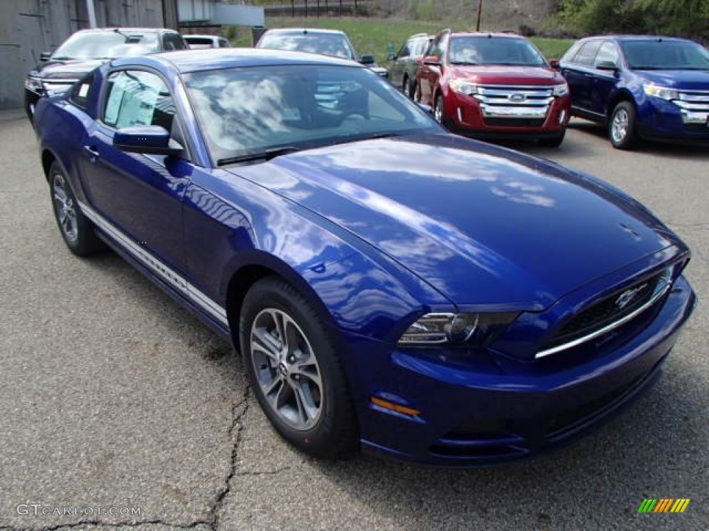 Deep Impact Blue 2014 Ford Mustang V6 Premium Coupe Exterior Photo #80266062