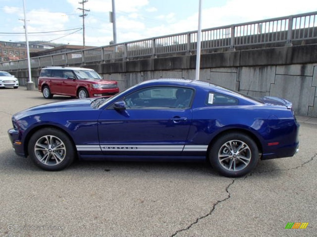 Deep Impact Blue 2014 Ford Mustang V6 Premium Coupe Exterior Photo #80266100