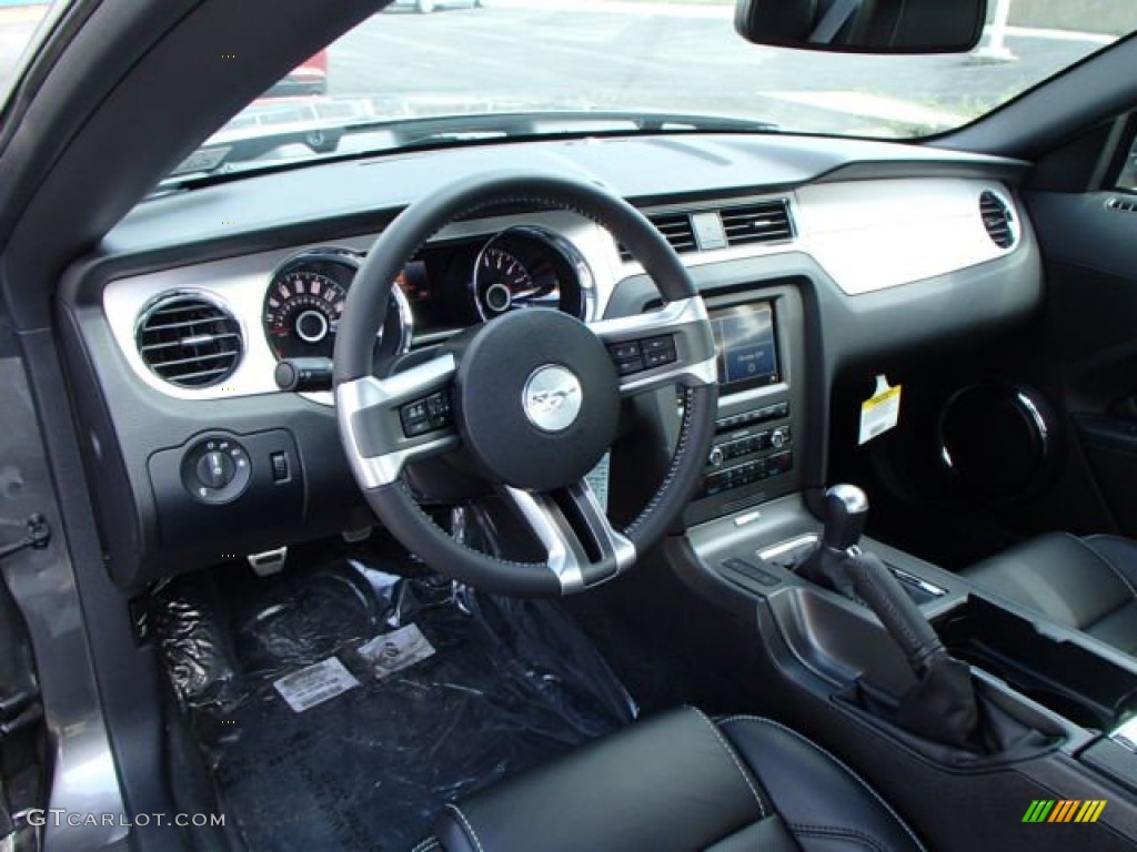 Charcoal Black Interior 2014 Ford Mustang GT Premium Coupe Photo #80266534