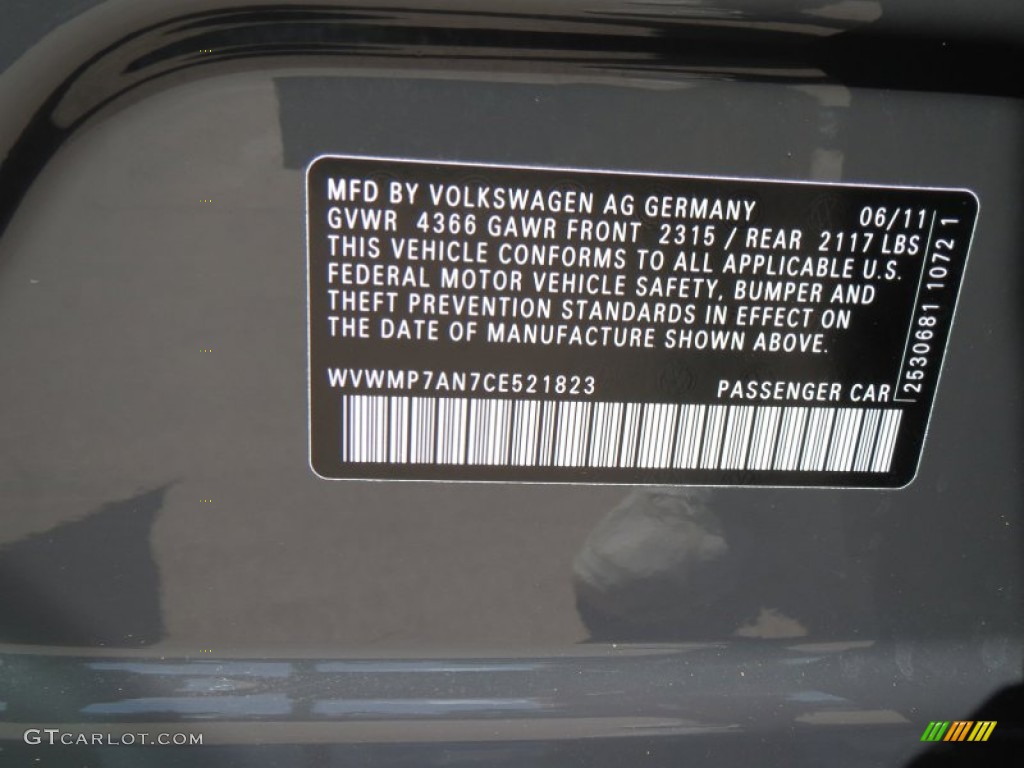 2012 CC Sport - Urano Gray Metallic / Black photo #14