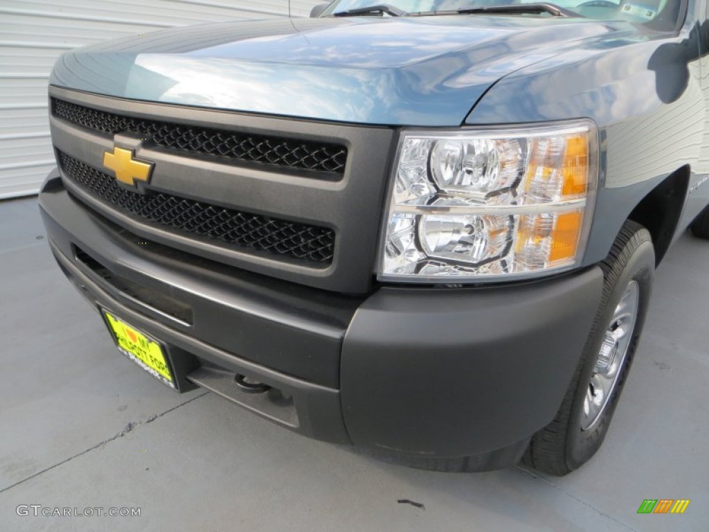 2012 Silverado 1500 Work Truck Regular Cab 4x4 - Blue Granite Metallic / Dark Titanium photo #10