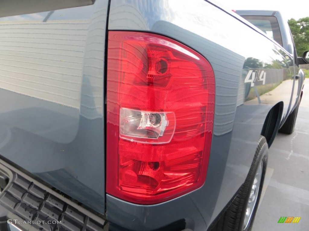 2012 Silverado 1500 Work Truck Regular Cab 4x4 - Blue Granite Metallic / Dark Titanium photo #18