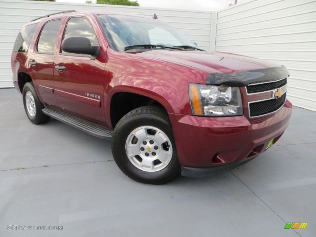 2009 Tahoe LS - Deep Ruby Red Metallic / Light Cashmere photo #1